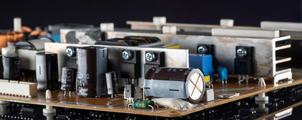 PCB power supply with mosfet transistor