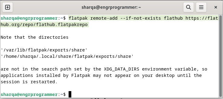 Adding the flatpak repository on Debian 12