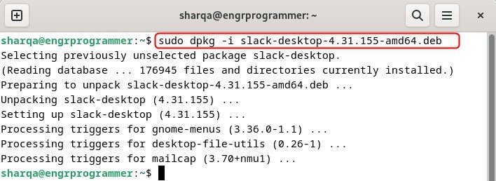 Installing the deb package of slack on Debian 12