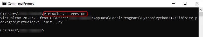 checking virtualenv version