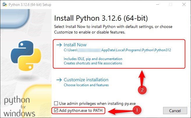 installing python on windows