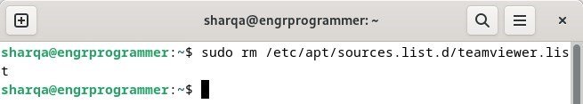 Removing TeamViewer repository from Debian 12