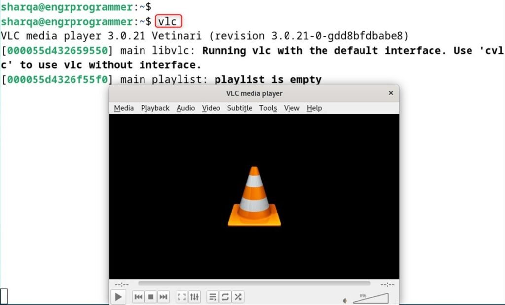 Launch vlc on debian 12