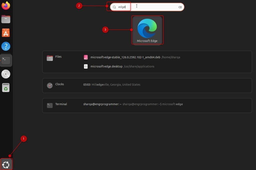 launch microsoft edge on ubuntu 24.04