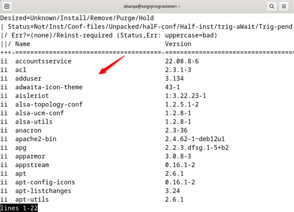 List Installed Packages on Debian 12