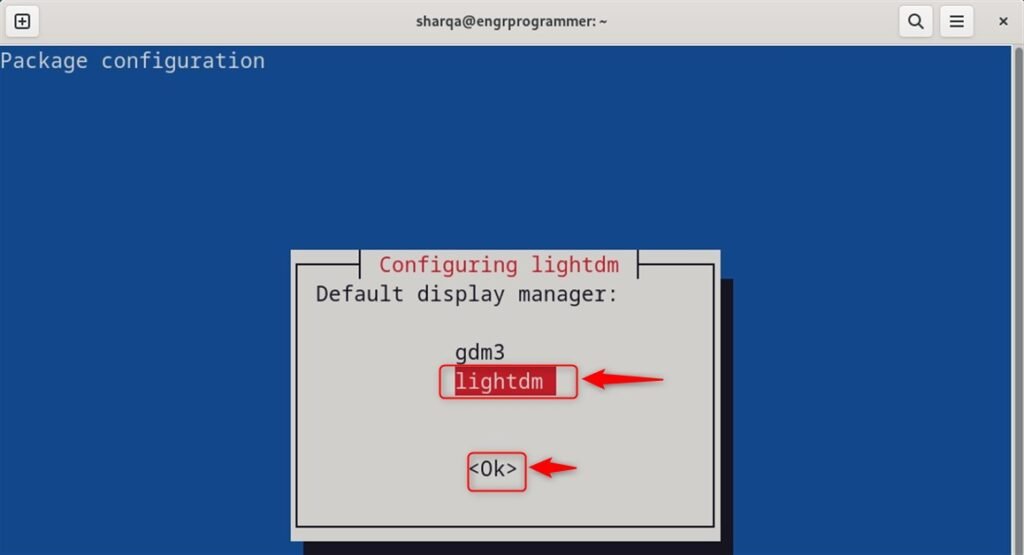 configure lightdm on debian 12