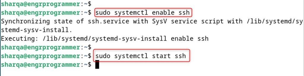 enable and start ssh on debian 12