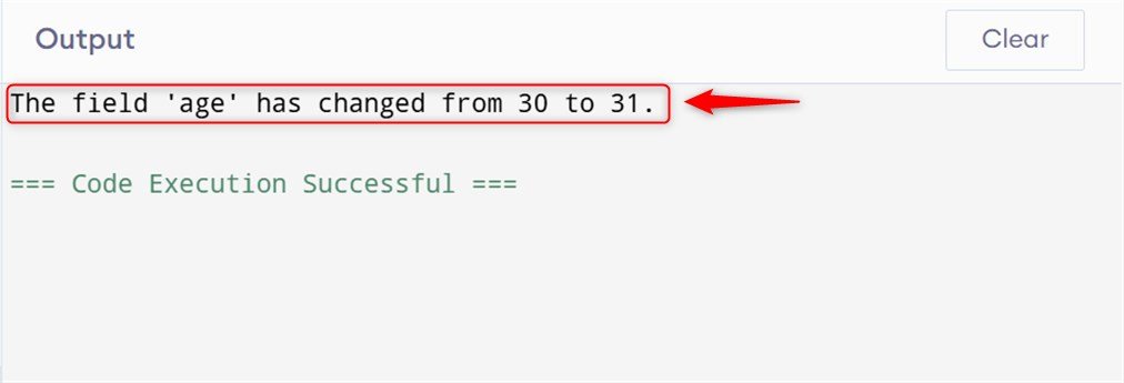 how to check if field has changed in python Using Dictionaries