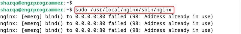 Start Nginx on debian 12