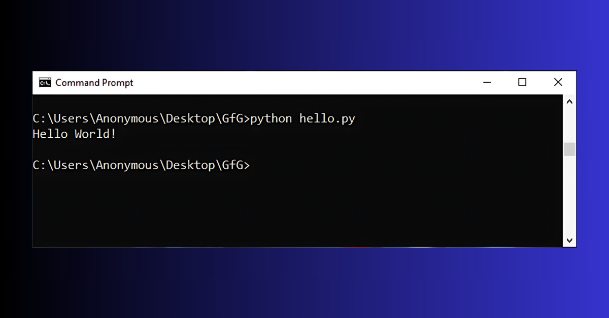 Python Script in Command Prompt