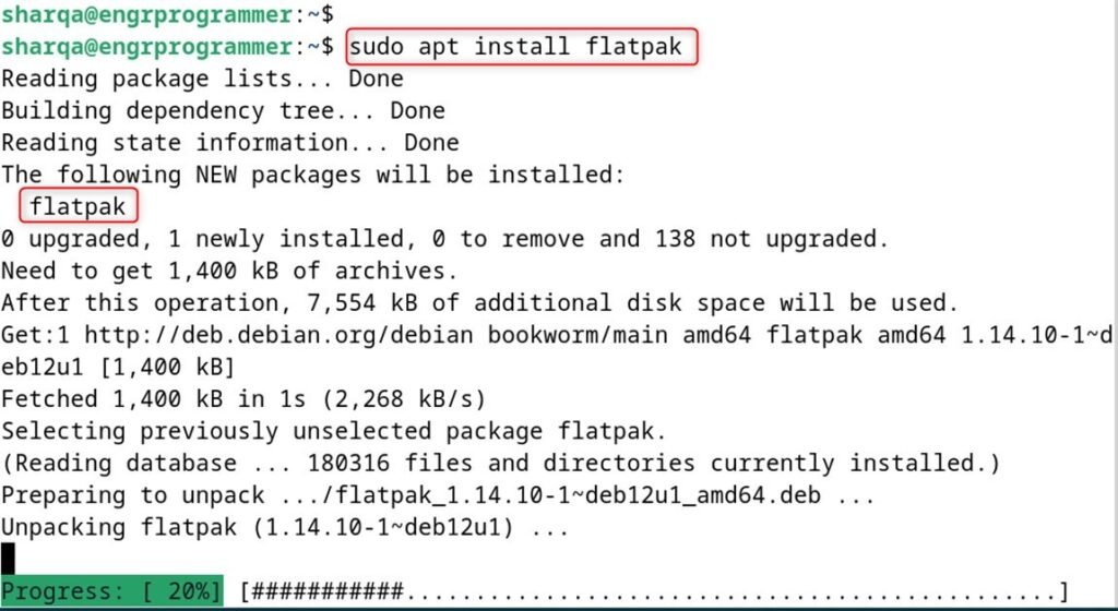 install flatpak