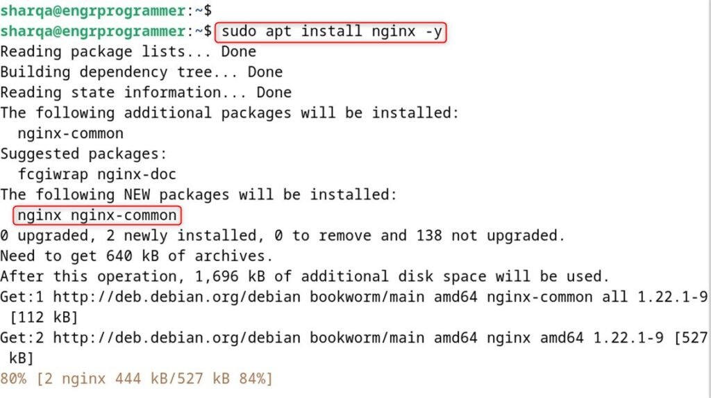install nginx on debian 12