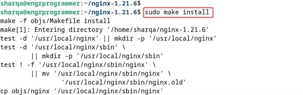 install nginx on debian 12 via file